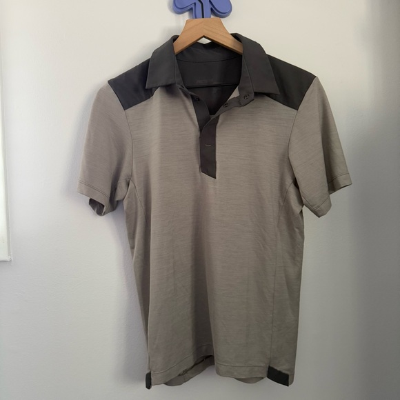 Arc'teryx Men’s Small A2B Polo Shirt Wool Blend Grey Minimal Travel Outdoor gorp - Picture 1 of 7